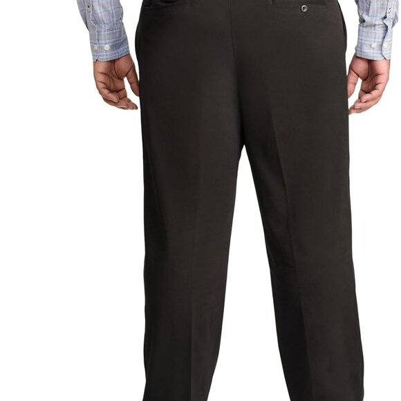 Comfortable Big and Tall Men's Pleated Pants with Sport Flex & Moisture-Wicking - Picture 4 of 8